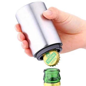 Nerūdijančio plieno paspauskite automatinio alaus atidarytuvas peilis peilis peilis alaus atidarytuvas