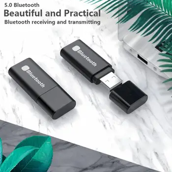2 in 1 Belaidis Garso Siųstuvas ir 3,5 mm Lizdas 100 mbps USB Imtuvas, Adapteris Namų ir Biuro technika 55x20x8mm