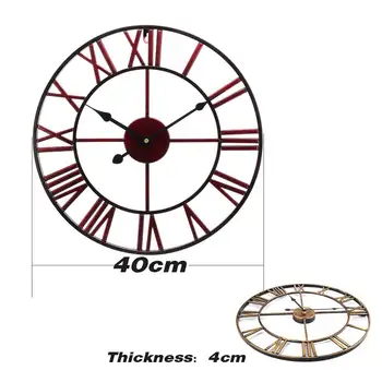 Naujausias 40cm 3D Sieninis Laikrodis Senovinių Namų Dekoro Svetainės Romos Apvalios Formos Sienos Dekoratyvinis Namų Dekoro Priedai Laikrodis