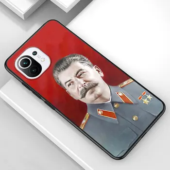 Sovietų Sąjungos Lyderis Stalinas už Xiaomi Mi 11 10T 10 Pastaba Ultra 5G 9 9T SE 8 A3 A2 A1 6X Pro Žaisti žaidimą F1 Lite 5G Juoda Telefono dėklas