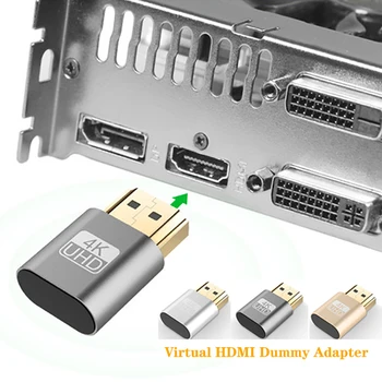 HDMI suderinamus Virtualus Ekranas Adapteris VGA Adapteris 4K DDC EDID Manekeno Kištuko Užrakinimas Begalvis Paramos 1920x1080P Vaizdo BTC Kasyba