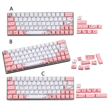 G32B OEM PBT Cherry Blossom Keycap Klaviatūros Keycaps Dažų Sublimacijos korėjiečių ir Japonų