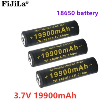 Naujus 18650 baterija 3.7 V 19900mAh li-Ion baterija su krovikliu Led žibintuvėlis batery litio baterija + Kroviklis