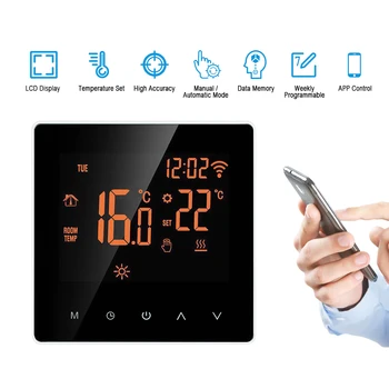 LCD WiFi Smart Termostatas Skaitmeninis Temperatūros Reguliatorius Šiltas Grindis APP Kontroliuoti Elektros, Šildymo, Elektros, Šildymo Termostatas