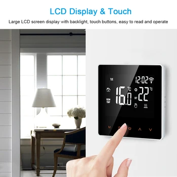 LCD WiFi Smart Termostatas Skaitmeninis Temperatūros Reguliatorius Šiltas Grindis APP Kontroliuoti Elektros, Šildymo, Elektros, Šildymo Termostatas
