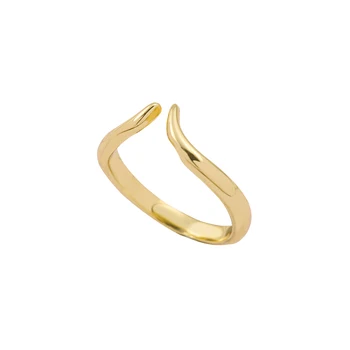 Minimalistinio Aukso Metalo Didina Atidaryti Žiedai Moterims, Elegantiškas Geometrinis Kaulų Piršto Žiedą Moteriška Šalis Vestuvių Papuošalai