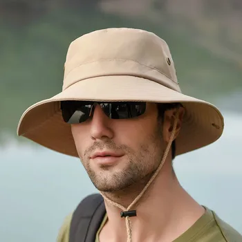 Lauko Saulės Skrybėlę Vyrų Alpinizmo Didelis Kraštų Kvėpuojantis Skrybėlę Vyrų Apsauga nuo Saulės UV Žvejys Skrybėlę Bžūp