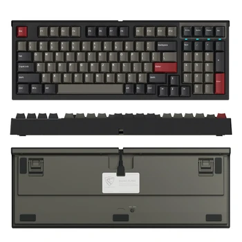 FL ESPORTS&Kailh 98keys hot swap lizdas žaidimas, mechaninė klaviatūra su RGB apšvietimas Laidinio USB Ergonomiška klaviatūra KOMPIUTERIUI laptopo