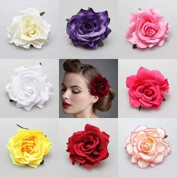 80% Karšto Pardavimo Moterys Didelis Saldus Rožių Žiedų Gėlių Vestuvių Nuotakos Plaukų Įrašą Staigius Sagė Pin Gražių Plaukų Aksesuaras Šalis