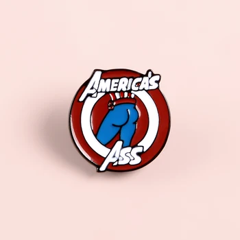 America ' s Ass Emalio Smeigtukai Shield Sagės Super herojus Atlapas Pin Striukės maišelį, Emblemos mokslinės fantastikos filmai Metalo Pin Papuošalai, Dovanos