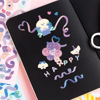 Korėjos Ins Spalvos Juosta Mielas Lipdukai Animacinių Filmų Gyvūnų Gėlių Tortas Rašyti Nešiojamojo Kompiuterio Mobilųjį Telefoną, Raštinės Reikmenys 