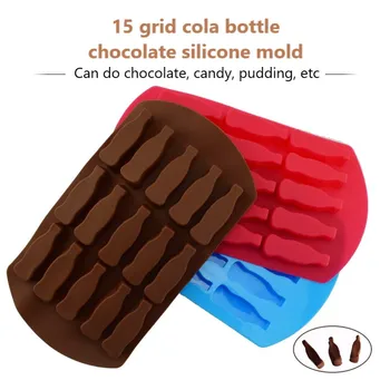 15 tinklelis cola butelį, šokoladą silikono formos tortas kepimo rankų darbo saldainiai, šokoladas pelėsių ice grid 