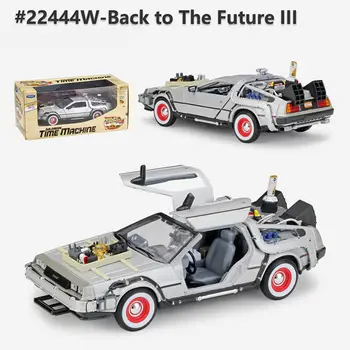 Welly 1:24 Diecast Lydinio Modelio Automobilių DMC-12 delorean atgal į ateities Laiko Mašina Metalo Žaislas Automobilis Vaikas Žaislą Dovanų Kolekcija