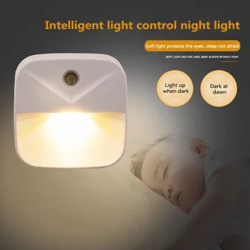 Namų LED Naktiniai Nakties Šviesos Intelligent Jutiklis Nakties Šviesos diodų (LED Plug-Energijos taupymas apšvietimo Valdymas, Šviesos, Naujumo Kūrybos Dovana