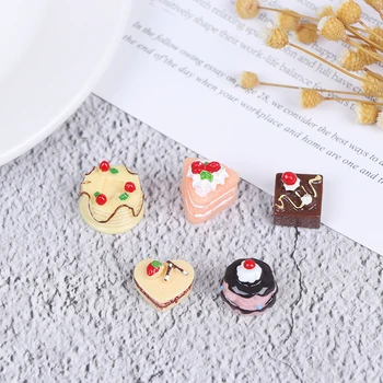 5vnt Modeliavimas Šokolado Pyragai Miniatiūriniai Papuošti Jūsų Mielas Lėlių Pridėti Šiek tiek Gyva Aure Maisto Statulėlės Lėlių Priedai