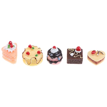 5vnt Modeliavimas Šokolado Pyragai Miniatiūriniai Papuošti Jūsų Mielas Lėlių Pridėti Šiek tiek Gyva Aure Maisto Statulėlės Lėlių Priedai