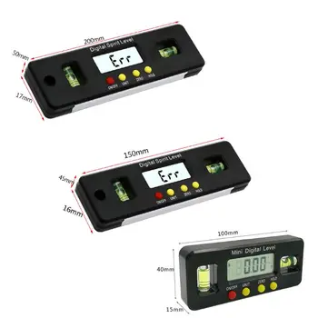 Mini Skaitmeninės Matlankis Kampo Ieškiklis Inclinometer Elektroninių Lygį su Magnetinėmis