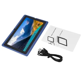 7 Colių Restauruotas Q88 Quad-core Wifi Tablet Septynių colių USB Maitinimo 512MB+4GB Patvarus, Praktiškas Planšetinis Mėlyna