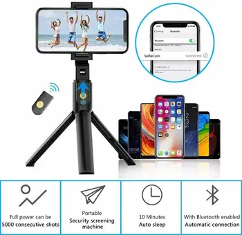 Selfie Stick Trikojo Remote Desktop Stendas, mobiliojo Telefono Laikiklis iPhone Samsung