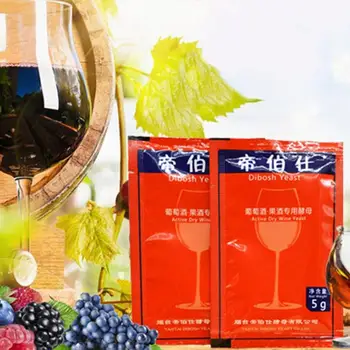 Vyno Namų Alaus Mielių Saccharomyces Cerevisiae Vyno Mielių, 5g 25 KG Vynuogių Alkoholio, Aktyvių Sausų Mielių Tirpalą Maker Prekes