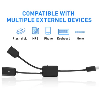 Hemobllo USB Adapteris su Maitinimo Įkrovimo OTG Host Kabelis Laido Adapteris, skirtas išmanųjį Telefoną, Planšetinį kompiuterį