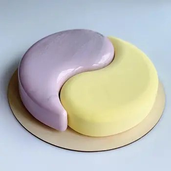 3D YIN YANG Formų Silikono Formos Dekoravimo Pelėsių Apledėjimo Cukraus Saldainiai Gum Paste Formos Tortas Amatų Kepimo Formų Bakeware Visos