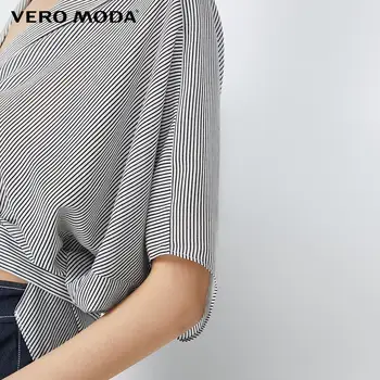 Vero Moda Moterų Dryžuotas batwing Rankovėmis Elastinga Dekoratyvinis Marškinėliai|32026X510