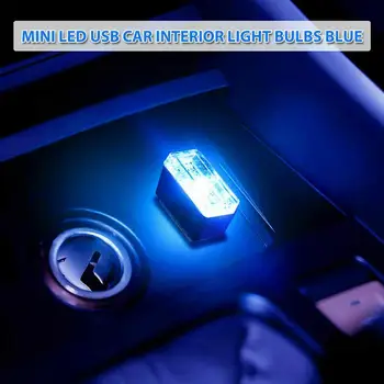 Mini Automobilių Usb Atmosfera Interjero, Aplinkos Šviesos 7 Spalvų LED Neon Lempos Auto Interjero Dekoratyvinis Atmosfera, Šviesos, Automobilių Prekės,