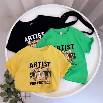 Grafinis T Marškinėliai Mergaitėms Kawaii Anime, Berniukai, Kids Estetinės Vasaros Drabužių Paaugliams Palaidinės Harajuku Marškinėliai Mielas Viršūnes Berniukas T-shirt