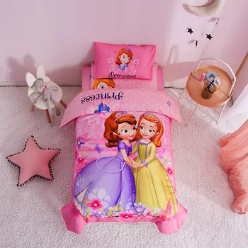 Juoda Rausva antklode padengti Elsa princesė patalynės mergaičių miegamasis dekoro medvilnės coverlets kūdikių bamblys lovelę cot bed nustatyti šalikas 3D