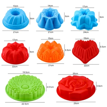 Silikono Torto Formos Gėlių Vainiko Formos Kepimo formą virtuvės Įrankis 3D Duona, Pyragai, bandelės, Pelėsių Pica Visos 