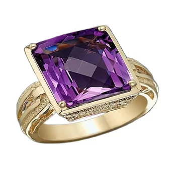 2021Creative Ametistas 8K Rose Auksą, Padengtą Diamond Spalva Perlas, moteriški žiedai mielas papuošalai vestuvės vestuvinis žiedas Bijouterie Moteris