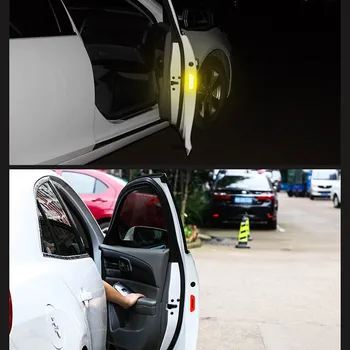 4Pcs/Daug Automobilio šviesą Atspindinčios Juostos Įspėjimo Lipdukai šviesą Atspindinčios Juostelės Vandeniui Įspėjamasis Šviesinis Už 