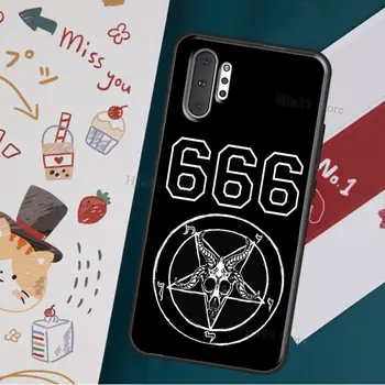 Šėtono Pentagram Baphomet Atveju, Samsung Galaxy S21 Ultra 20 Pastaba Pastaba 10 Plius S8 S9 S10 Plius S10e S20 FE Dangtis