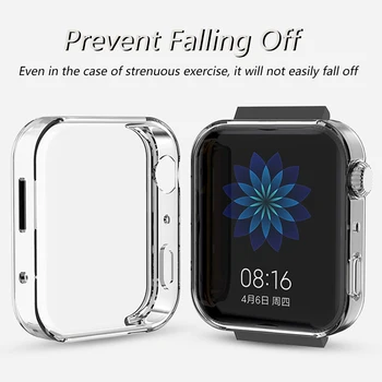 Apsaugos Atveju Xiaomi Mi Žiūrėti TPU Dangtis Bamperis Su Visa Aplink Screen Protector Smartwatch Anti-shock 