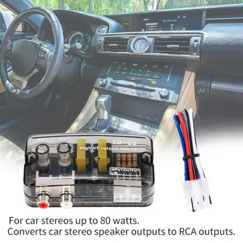 2021 Nauja siunta 12V Auto Automobilių Garso Keitiklis RCA Stereo Aukštų Iki Žemų Dažnių Kolonėlė Linija Garsiakalbio Lygio Konverteris Adapteris