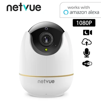 NETVUE 1080P Kamera Telefoną App Pan/Tilt/ Zoom Kamera su 2-Way Audio AI Žmogaus Aptikimo Naktinio Matymo Nuotolinių išteklių Saugyklos/TF su Alexa