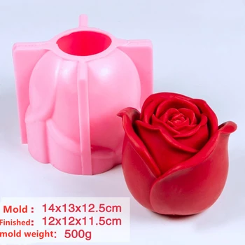 Didelis Silikono Muilo Pelėsių rožių Gėlių 3D Tortas Pelėsių Plamt Rankų darbo Kvepalų ir Muilo, Minkštas Dekoravimo Priemonės, Pelėsių M071