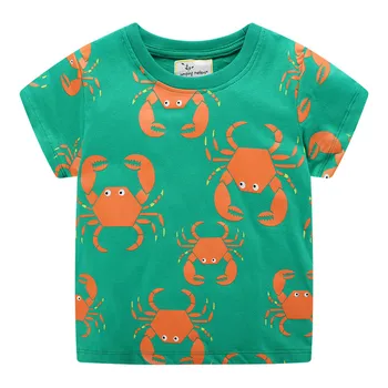2021 Berniukų marškinėliai Vasaros Top Merginos Viršūnes Vaikams Drabužių Dinozaurai T-shirts Gyvūnų Spausdinti Koszulki Tee Marškinėliai Roupa Infantil Enfant