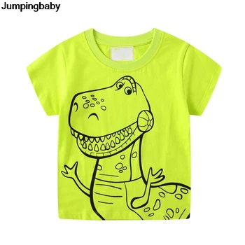 2021 Berniukų marškinėliai Vasaros Top Merginos Viršūnes Vaikams Drabužių Dinozaurai T-shirts Gyvūnų Spausdinti Koszulki Tee Marškinėliai Roupa Infantil Enfant