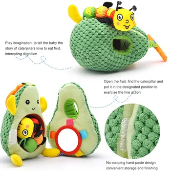 Mielas Geometrijos Vaisių Serijos Baby Comfort Žaislai, Daiktai Žiedas Varpas Lovos Kabo Barškučių Anksti Švietimo Žaislai Kūdikiams, Vaikams Metu
