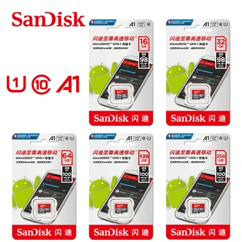 Originalios Sandisk class 10, sd kortelė microsd tf kortelė 16 gb, 32 gb ir 64 gb, 128 gb ir 256 gb atminties kortelė Class10 Class10 