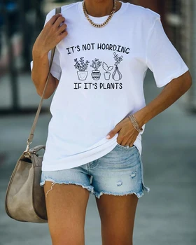 Tai Ne Kaupimui, Jei Tai Augalai, T-marškinėliai, Unisex Atsitiktinis Bonsai Spausdinti Marškinėliai Moteriška Vaza Komfortą Prarasti Tee Hipster Moterims Topai