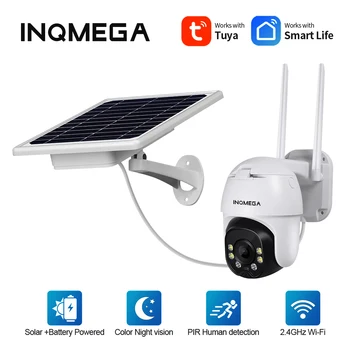 INQMEGA Tuya Saulės Kamera, Wifi HD Lauko Smart Home Įsilaužimo Signalizacijos Priežiūros Vandeniui VAIZDO Kamera su Automatinio Sekimo