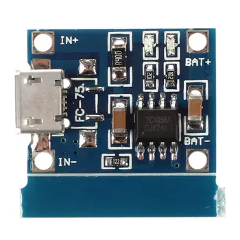 Micro-USB 1A Li-Ion 18650 Ličio Baterijos Įkroviklio Įkrovimo TP4056 Modulis Valdyba