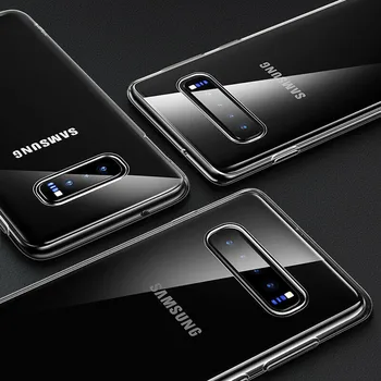 Skaidrus, Minkštos TPU Case For Samsung Galaxy S10 Plius S10 Silikoninis Telefono dėklas Samsung S10 S10E Pastaba 9 8 S8 S9 S7 Aiškiai