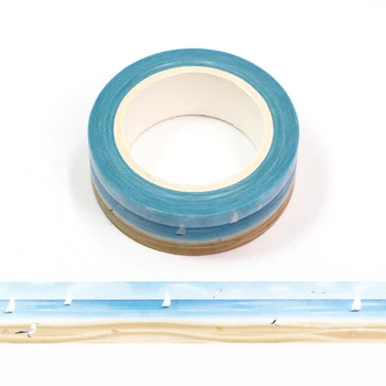 Naujas 1PC 15mm*10m Buriavimo jūroje Atostogų Dekoratyvinis Washi Tape Scrapbooking Izoliacine Juosta kanceliarinių prekių dizaineris kaukė washi tape