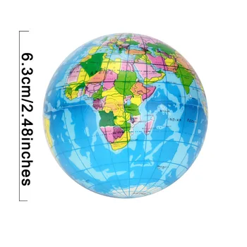 2vnt Įtempių Pasaulio Žemėlapyje Jumbo Kamuolys Atlas Pasaulyje Palmių Kamuolys Planetos Ball Žaislas Anti-stresas Suaugusiems Išskleidimo Žaislas