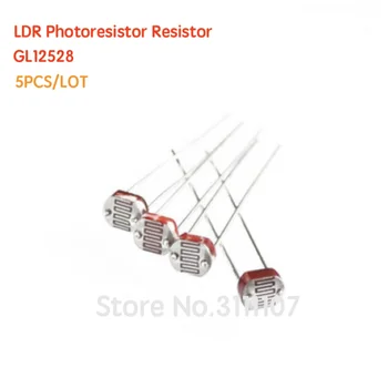 5VNT/DAUG GL12528 12mm Photoresistor Rezistorius Jautrus Šviesai Rezistorius 12528 LDR Priklausomi Atsparumas