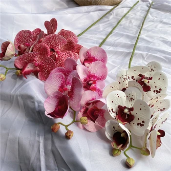 Latekso nekilnojamojo ieškote orchidėja, filialas, gražus, dirbtinės gėlės, sodo dekoro flores artificiales baltos orchidėjos